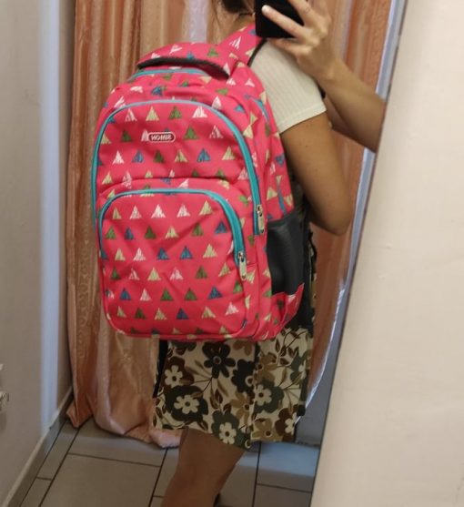 zaino per la scuola fucsia