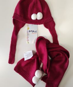 set cappello e sciarpa bimba