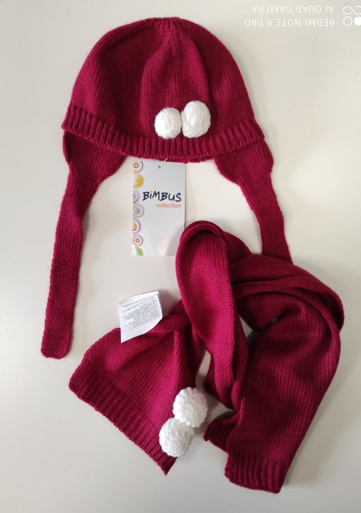 set cappello e sciarpa bimba